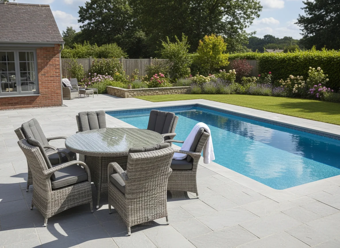 Riviera 6 Seater Grey Round Weave Dining Set – 1.30m thumbnail 9