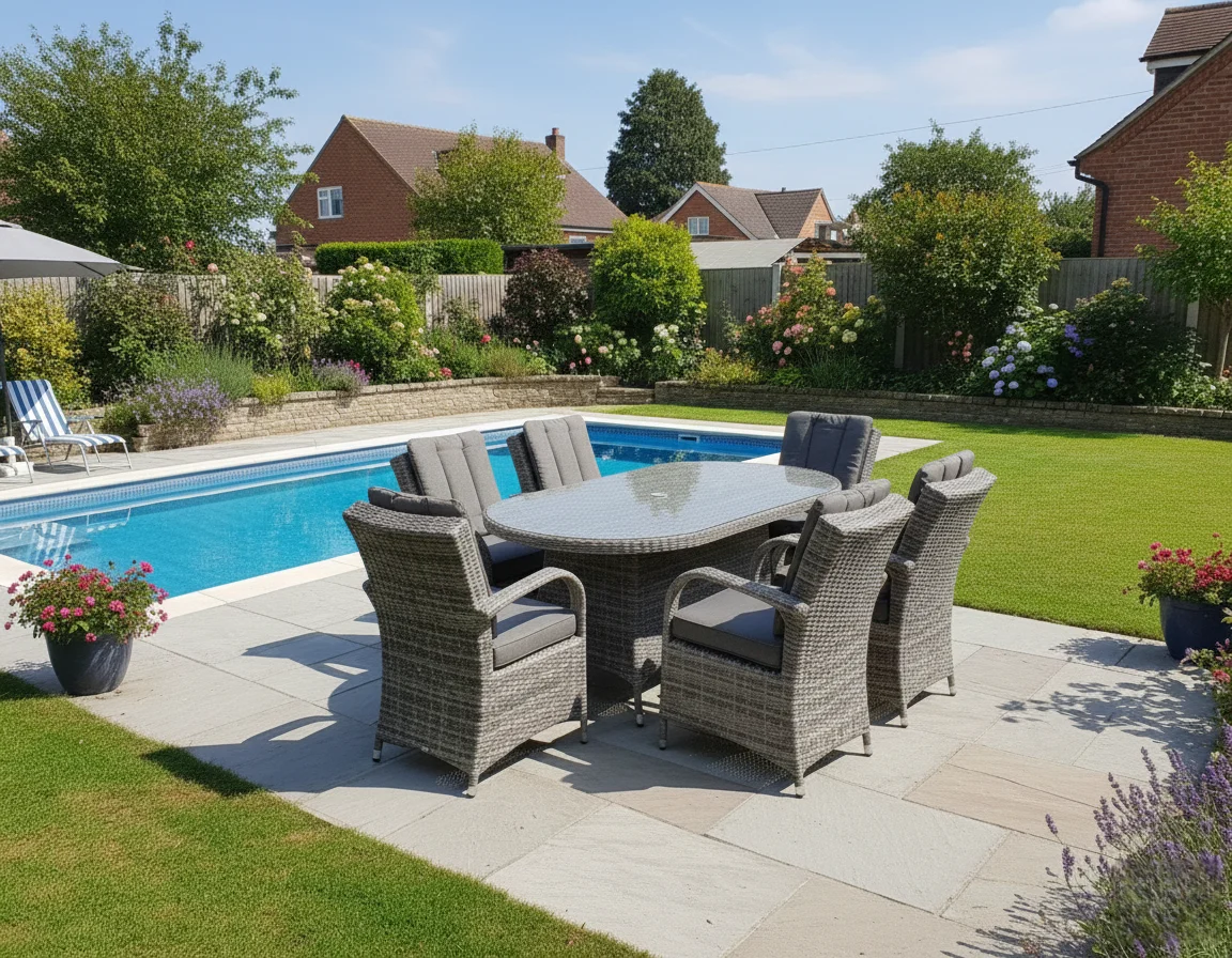 Riviera 6 Seater Grey Oval Round Weave Dining Set – 1.8m thumbnail 6