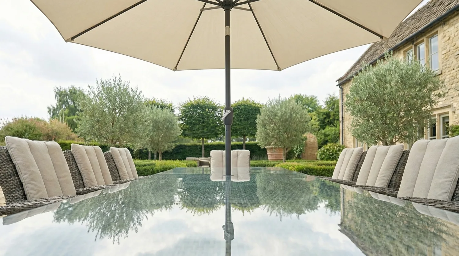 Ibiza 8 Seater Sand Rectangular Round Weave Dining Set – 2.0m - Image 2