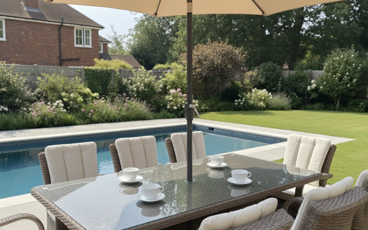 Ibiza 8 Seater Sand Rectangular Round Weave Dining Set – 2.0m - View 5