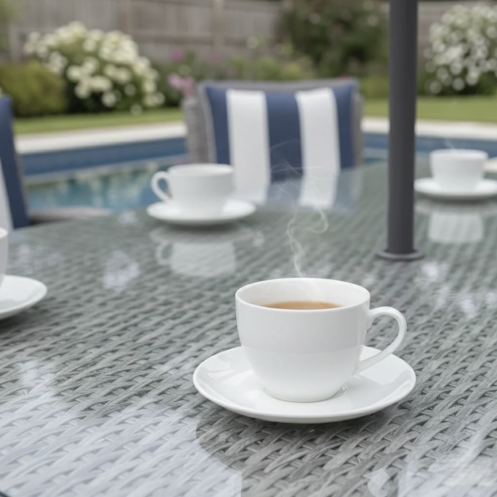 Riviera 8 Seater Grey Rectangular Round Weave Dining Set – 2.0m thumbnail 7