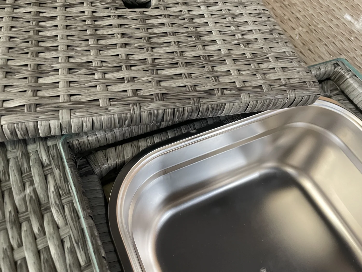 Monaco Corner Rising Table Sofa Set with Ice Bucket – Flat Grey thumbnail 6