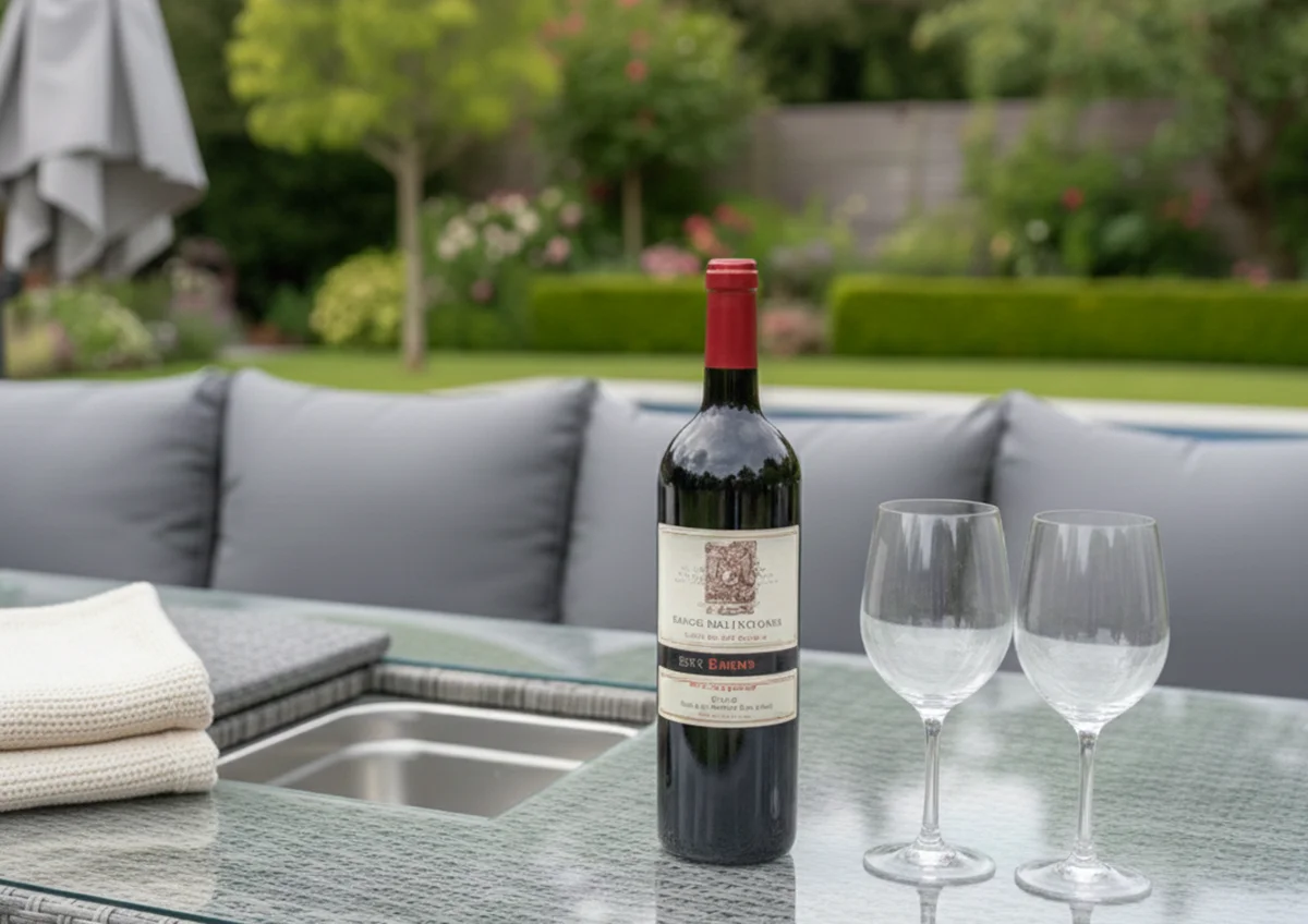 Monaco Corner Rising Table Sofa Set with Ice Bucket – Flat Grey thumbnail 8