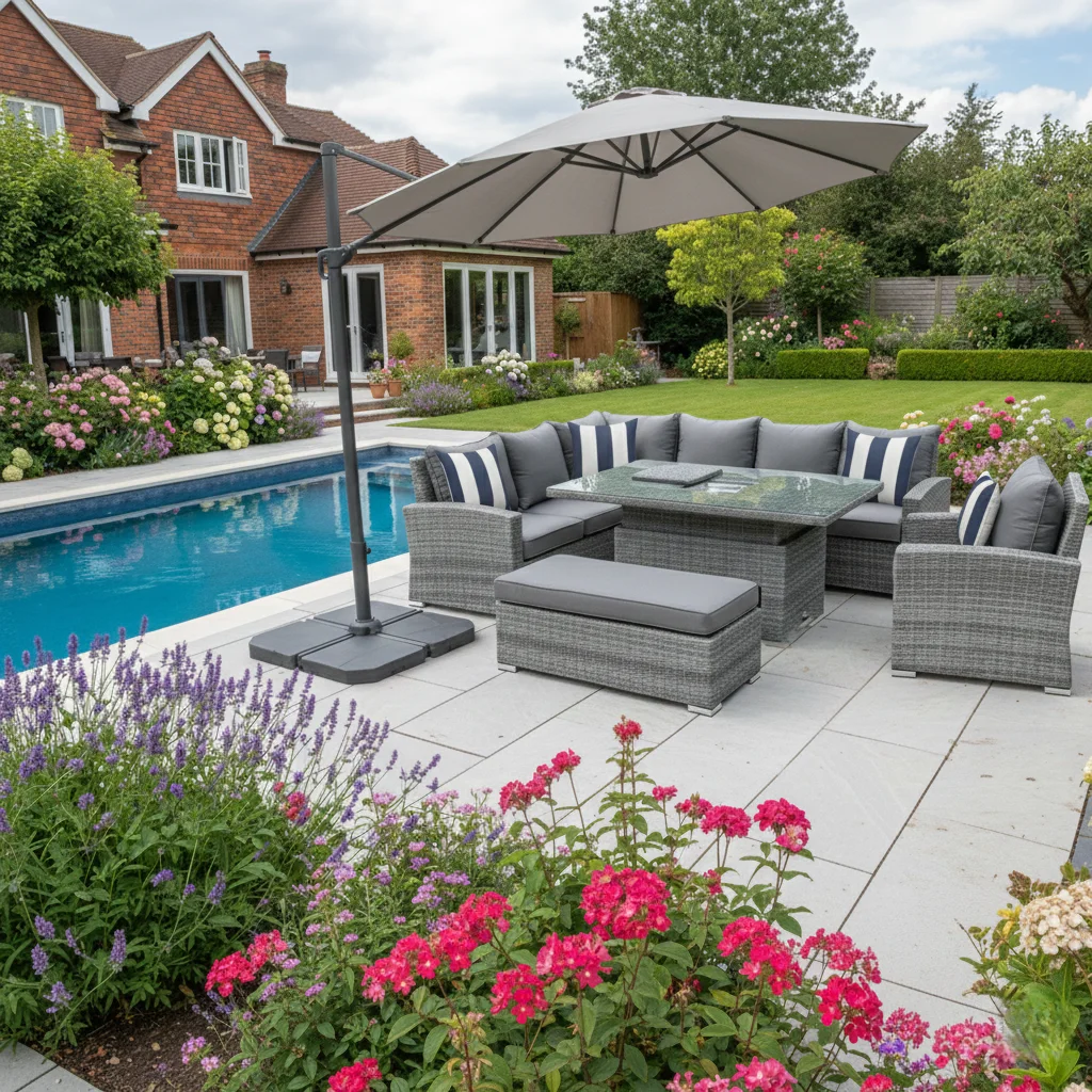 Monaco Corner Rising Table Sofa Set with Ice Bucket – Flat Grey thumbnail 11