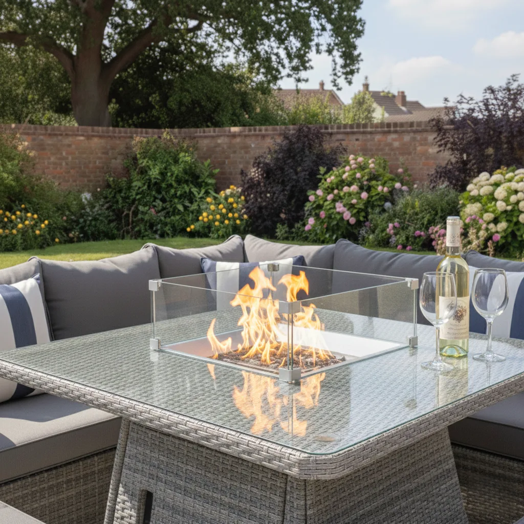 Monaco Fire Pit Corner Sofa Set – Flat Grey thumbnail 6