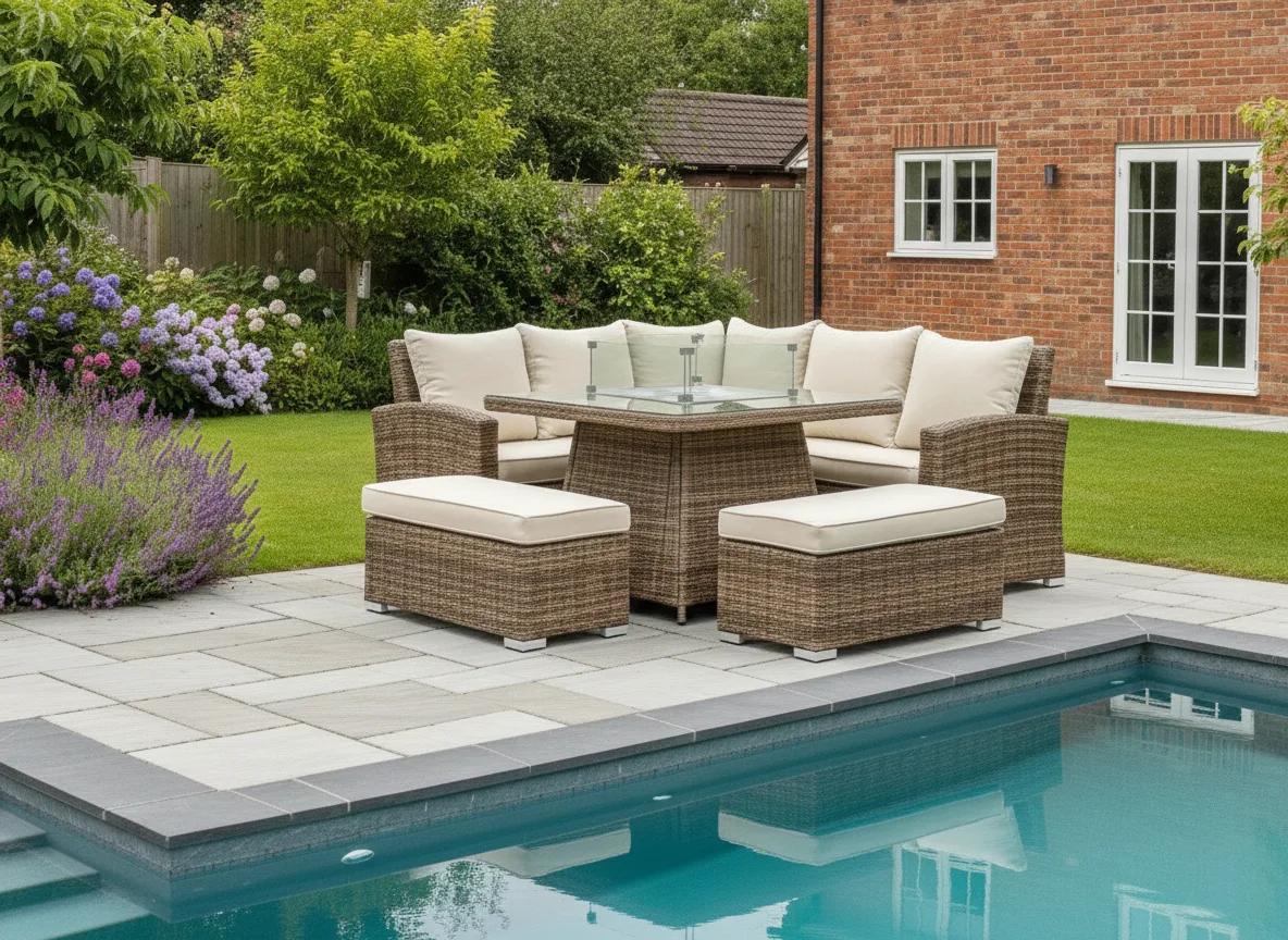 Ibiza Fire Pit Corner Sofa Set – Sand - Image 3