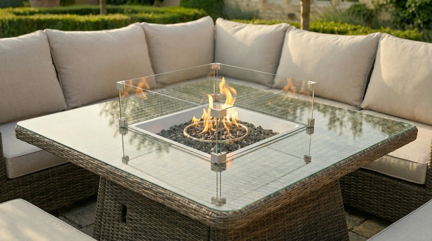 Ibiza Fire Pit Corner Sofa Set – Sand - Image 4