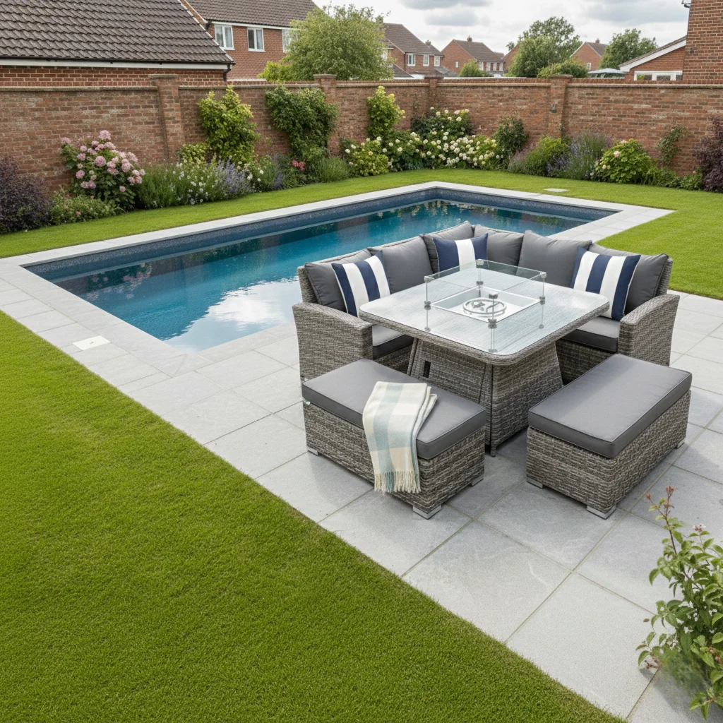 Riviera Fire Pit Corner Sofa Set – Grey thumbnail 9