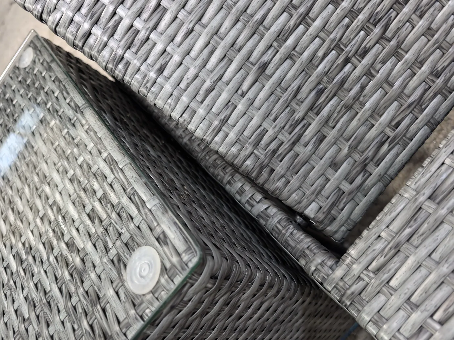 Monaco Double Wheeled Sun Lounger Set with Side Table – Flat Grey thumbnail 9