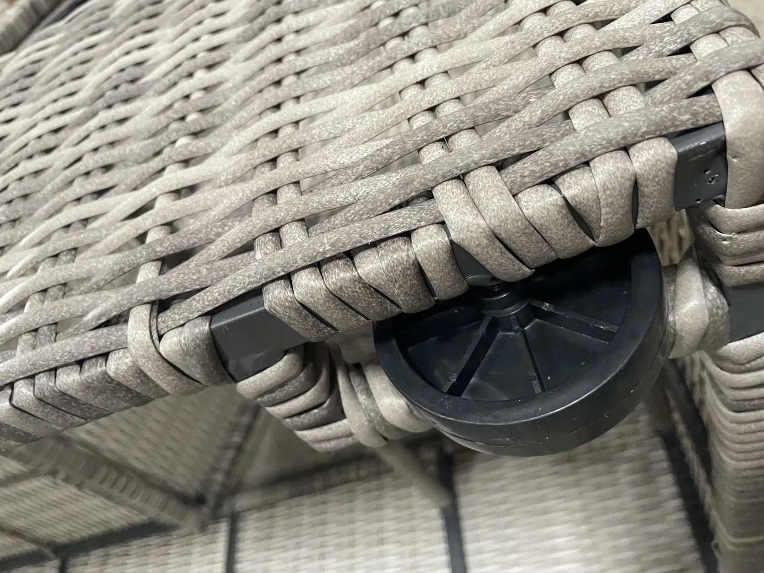 Riviera Double Wheeled Sun Lounger Set with Side Table – Grey thumbnail 8