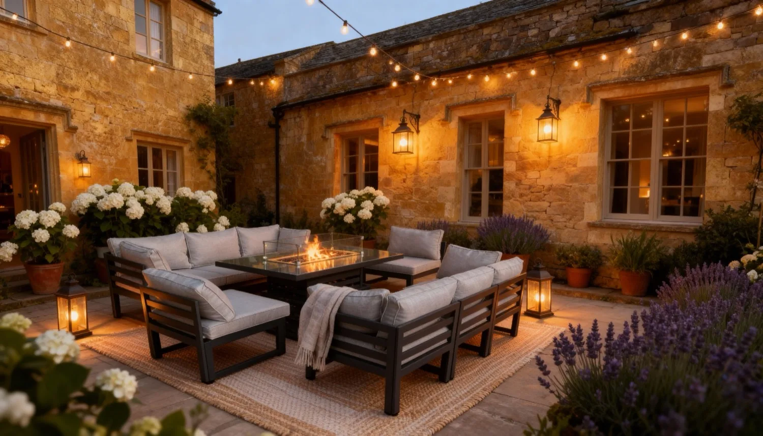 Tuscany 8 Seater Grey Modular Aluminium Corner Sofa Set with Rising Fire Pit Table - Image 4