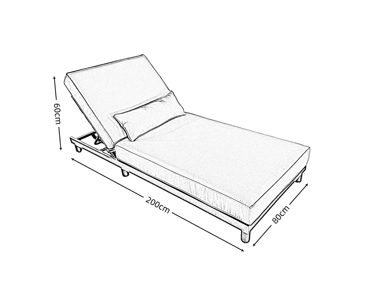 Tuscany Aluminium Double Sun Lounger Set – Grey - Image 3