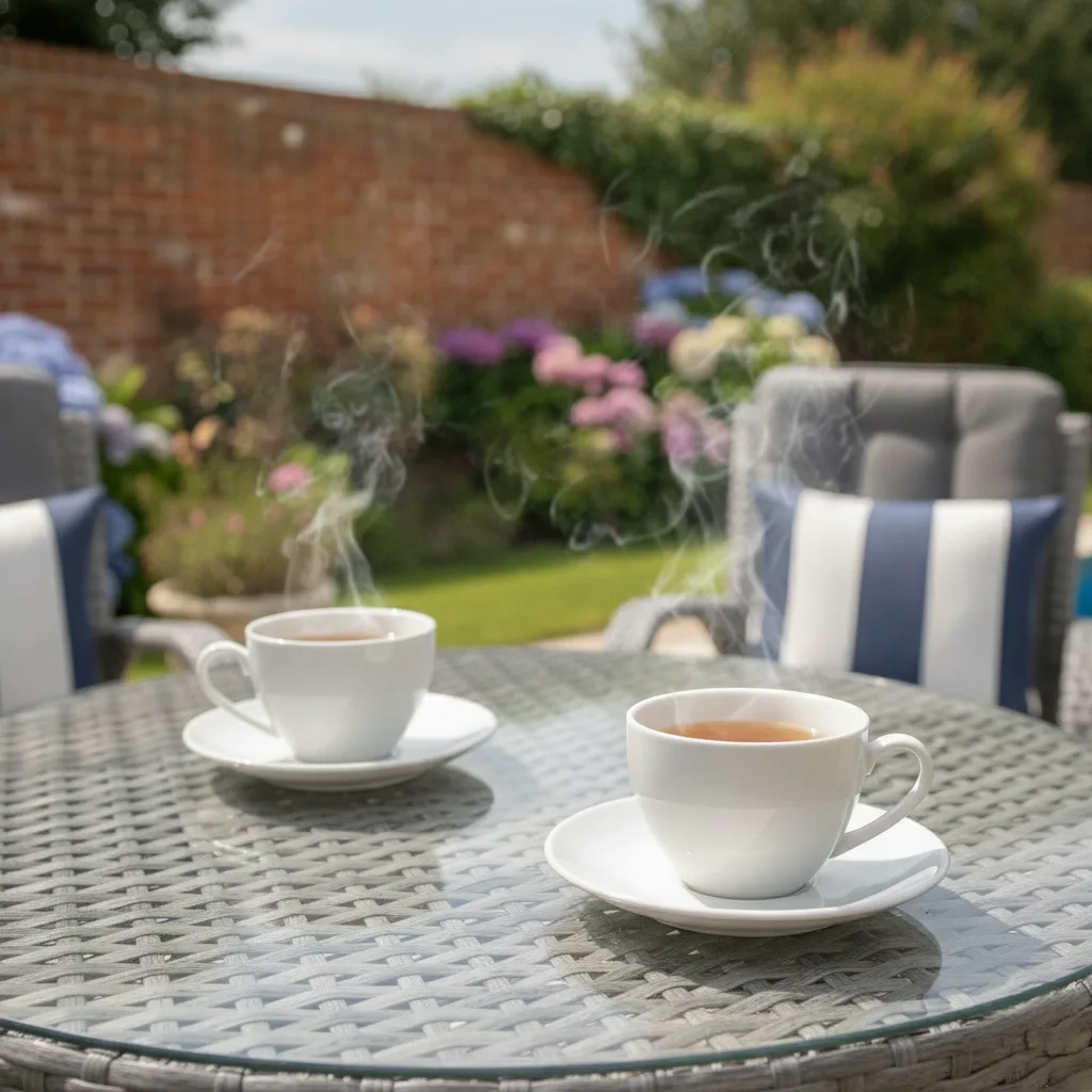 Monaco 2 Seater Grey Round Bistro Set – 0.7m thumbnail 8