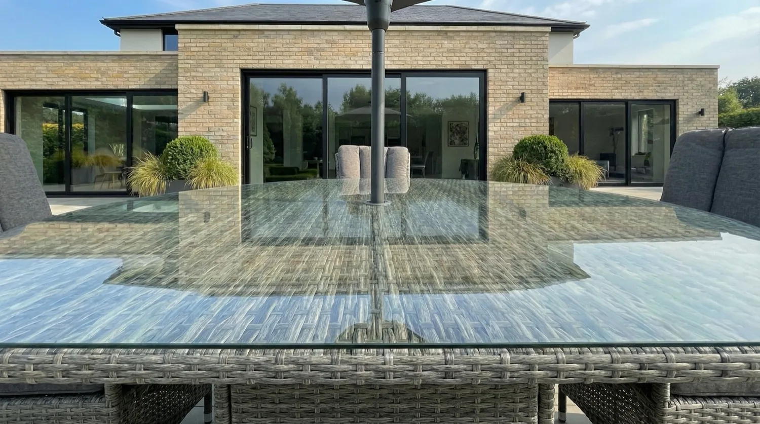 Monaco 4 Seater Grey Round Dining Set – 1.0m - Materials & Construction