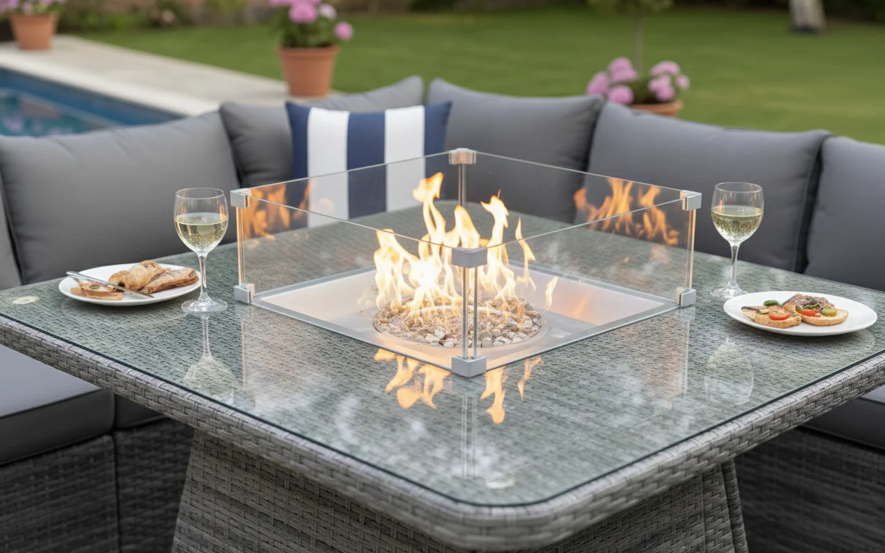 Monaco Corner Fire Pit Sofa Set – Flat Grey thumbnail 6