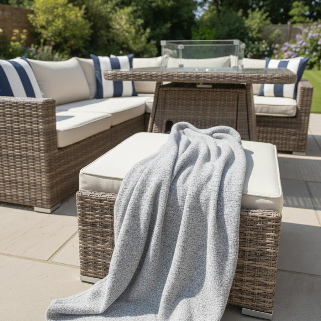 Ibiza Corner Fire Pit Sofa Set – Sand - Easy Setup