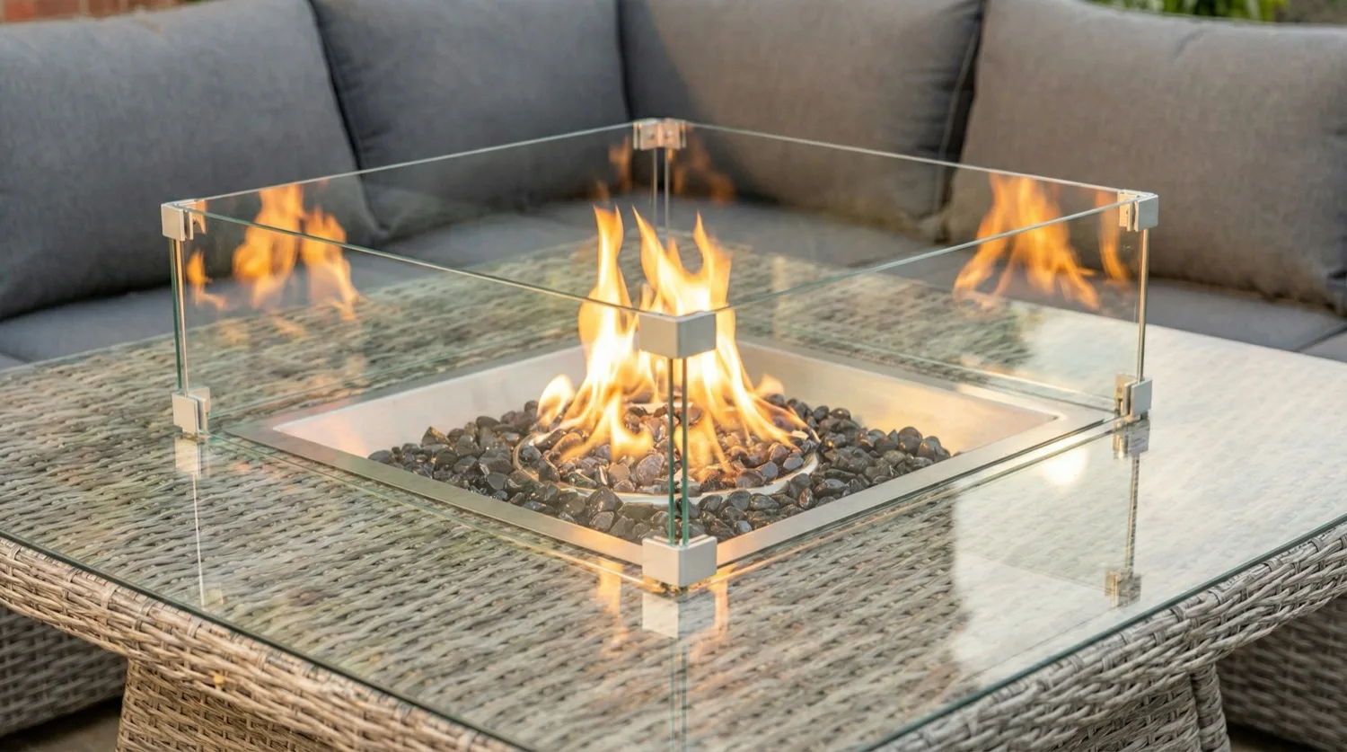 Riviera Corner Fire Pit Sofa Set – Grey - Image 4