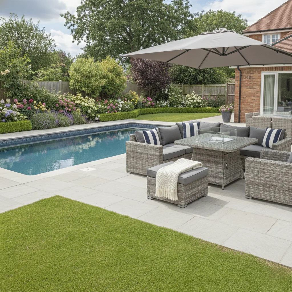 Riviera Corner Fire Pit Sofa Set – Grey - Materials & Construction